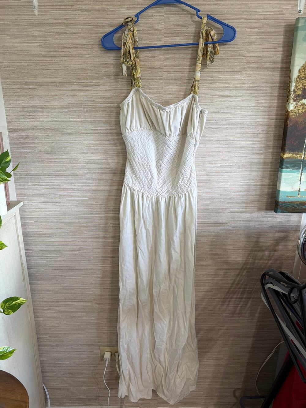 Free People Santorini Ecru Lien Maxi Sun Dress size 4